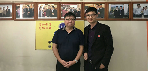 中国广告协会会长张国华与天泽传媒董事长徐才华见面